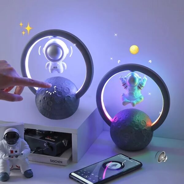 The Magnetic Rotation Levitation Wireless Speaker Color LED light