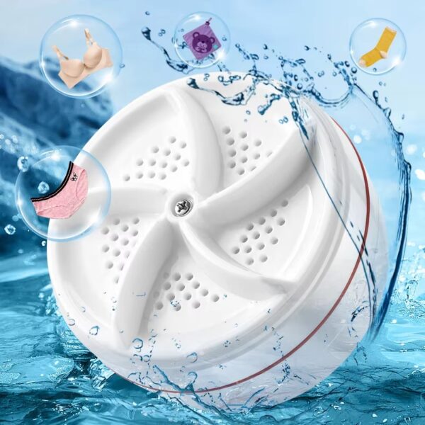 Portable Spinning Laundry Mini Ultrasonic Turbine Washer Machine