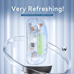 Dual Mode USB 2.4GHz Wireless Transparent Crystal Mouse