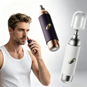 2 in 1 Electric 3D Arch Head Nose Hair Trimmer & Portable Beard Trimmer Razor